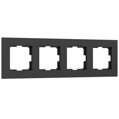 Рамка универсальная Werkel Slab 4-м. черный матовый фото Рамка универсальная Werkel Slab 4-м. черный матовый картинка